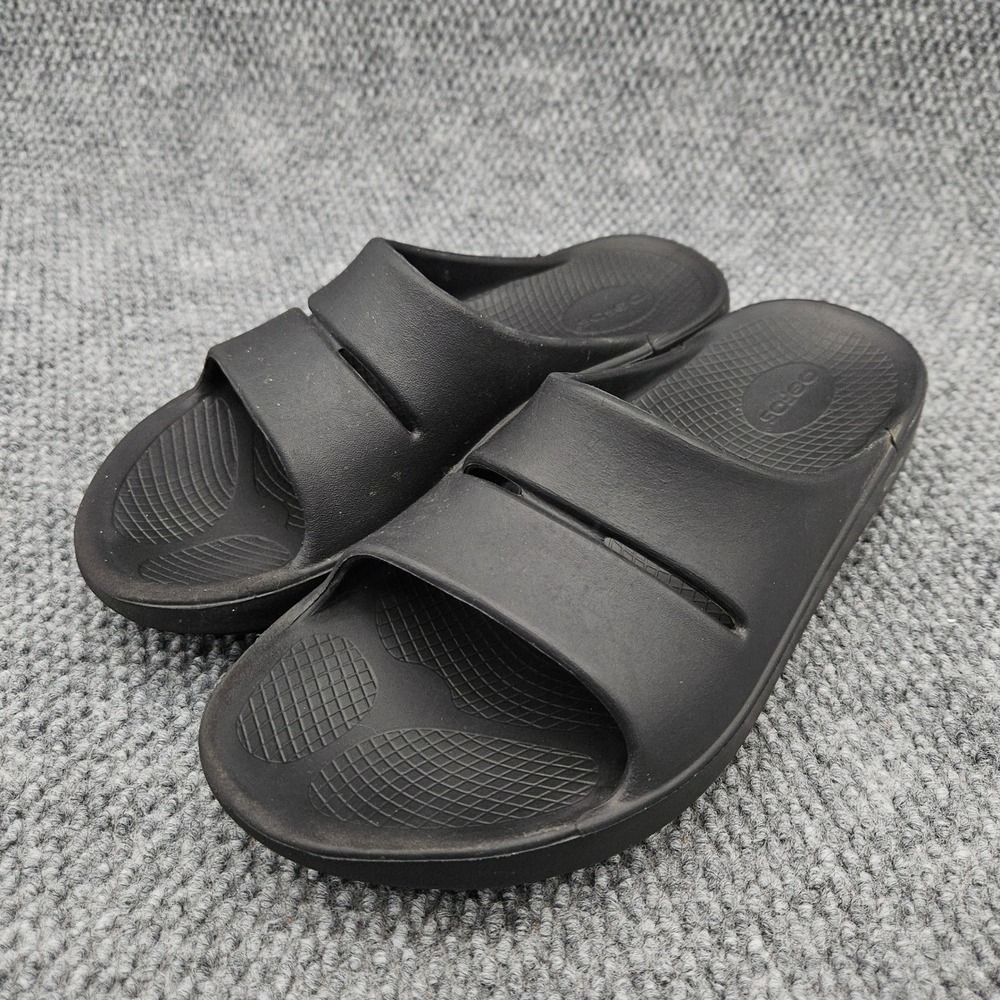 Oofos Mens 9 Womens‎ 11 Black OOahh Recovery Slide Sandals Comfort Athletic Shoe